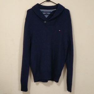 Tommy Hilfiger Cowl Neck Sweater - Navy - Large